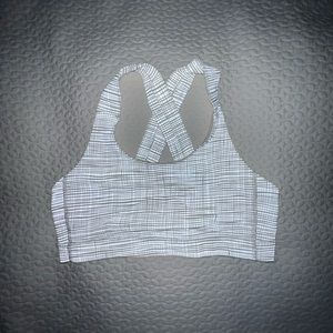 Lululemon lab white reflective sports bra. Sz 8.Made in Indonesia. Design in nyc